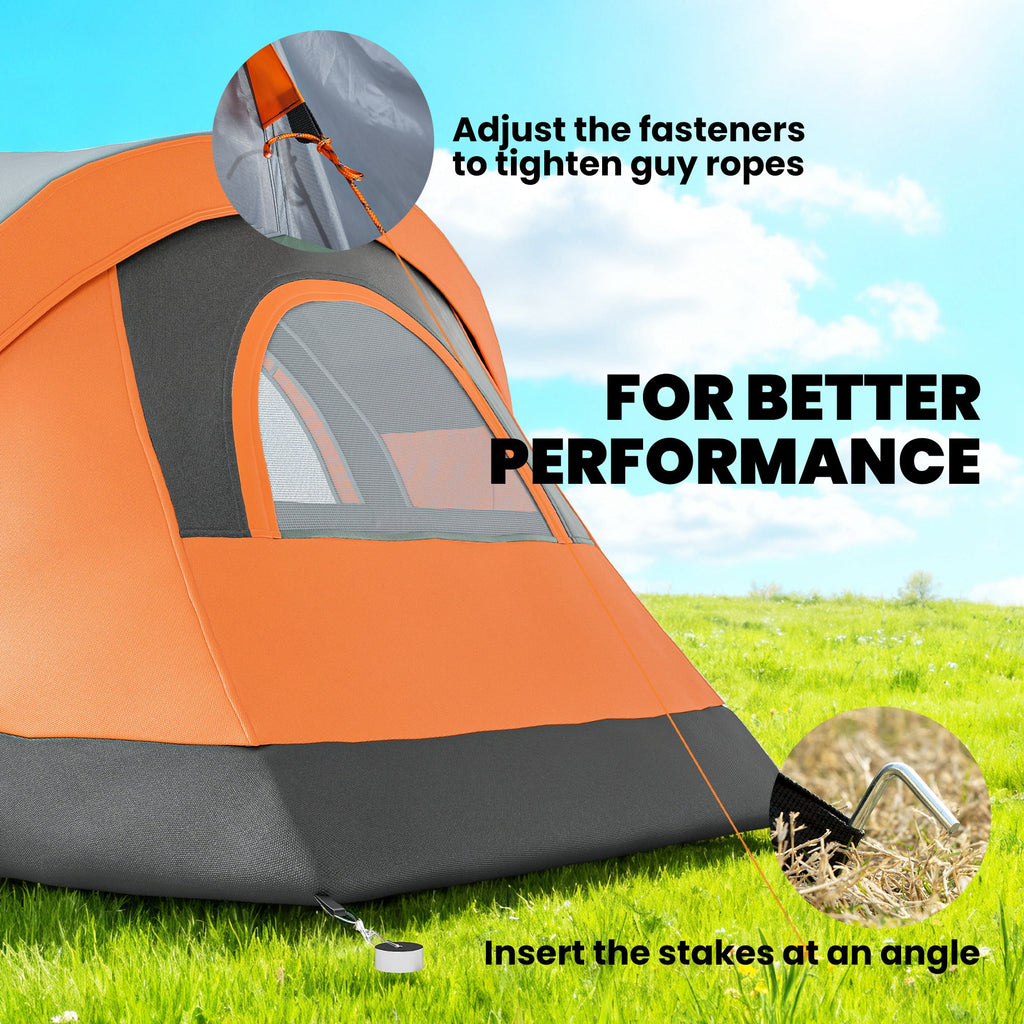 5 Person Family Tent, Outdoor Camping Tent with Lighting Hook, Carrying Bag for Camping, Hiking and Travelling, Green
