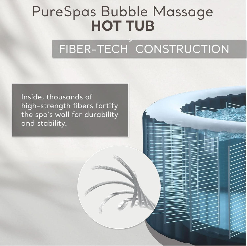 6-Person Inflatable Hot Tub with 140 Bubble Jets