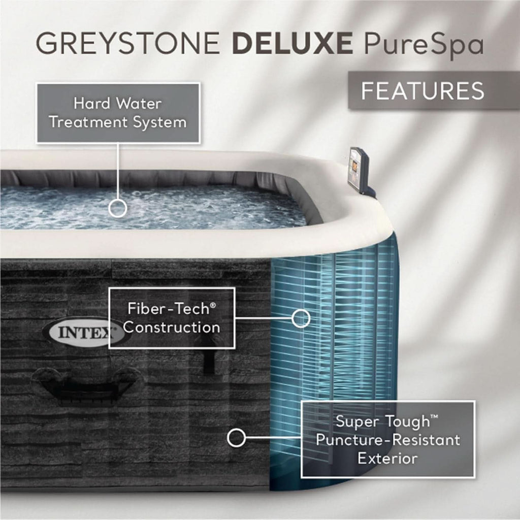 Greystone Deluxe 4-Person Hot Tub with Wireless Control