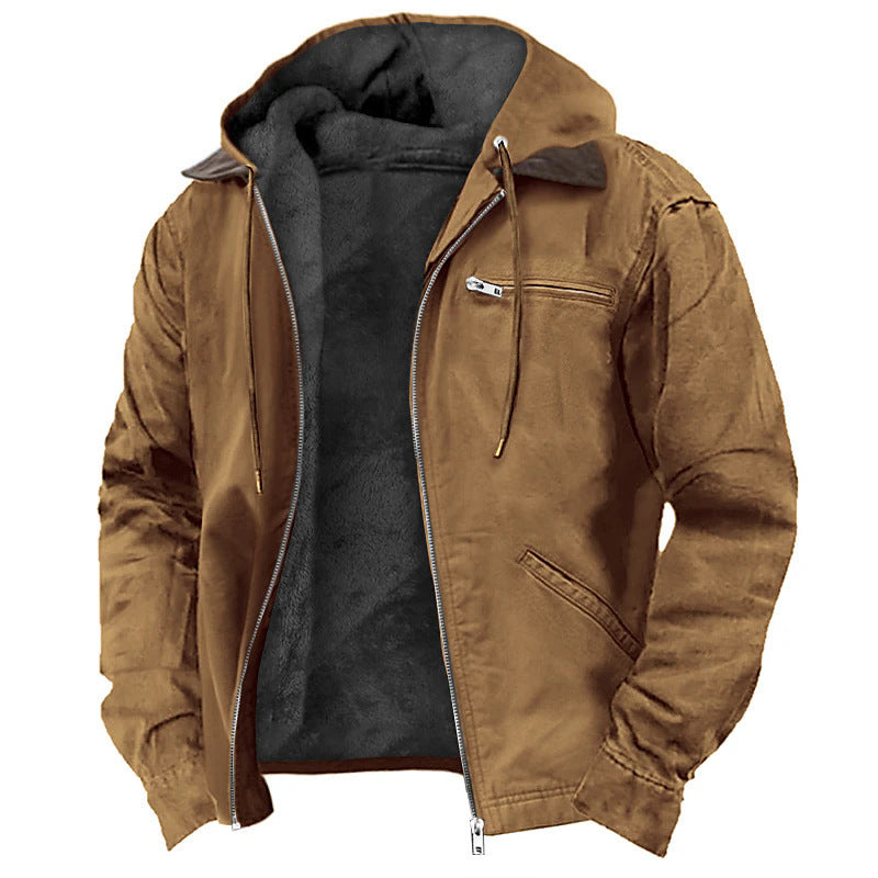 Men’s Hooded Fleece Zip-Up Jacket