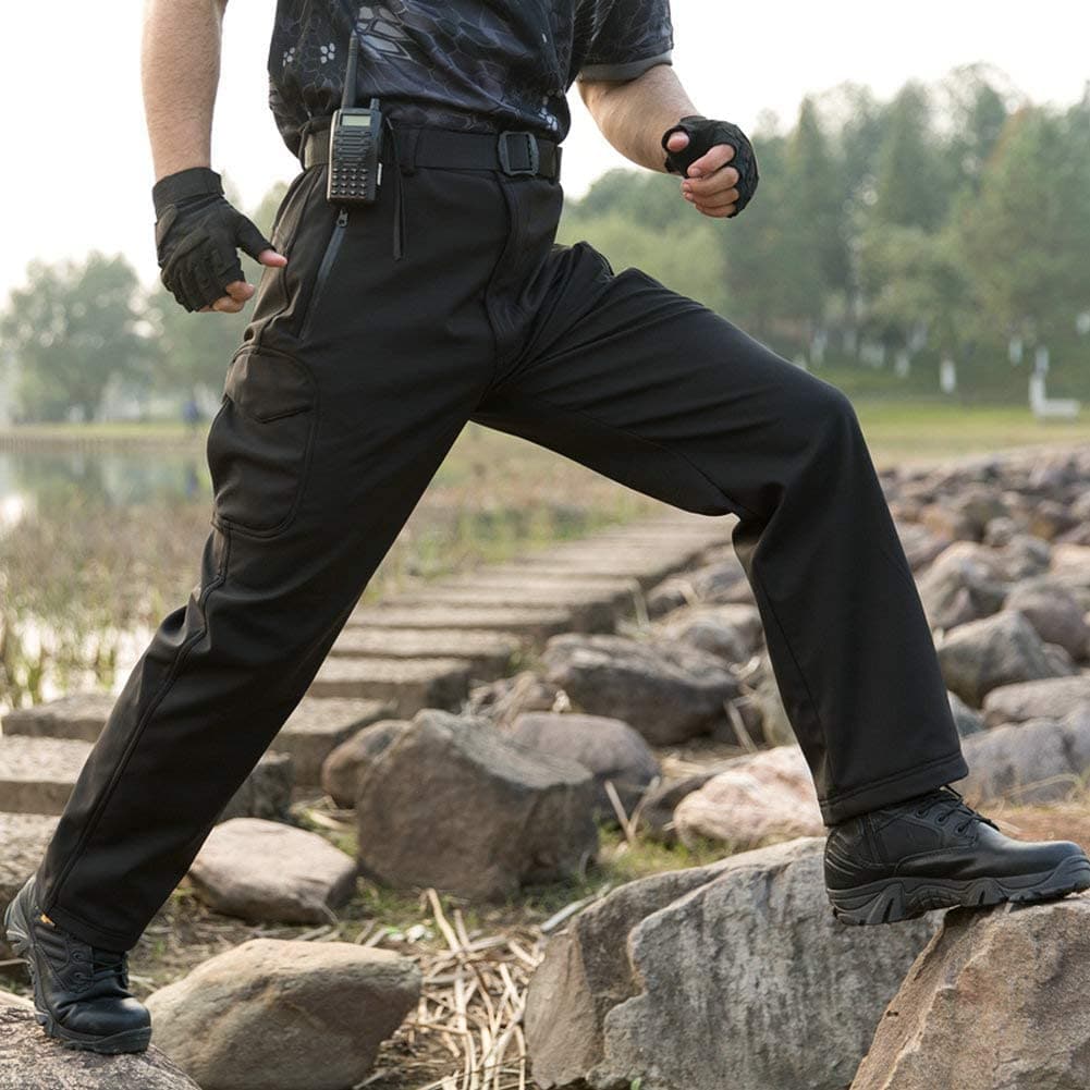 Winter Fleece Lined Softshell Tactical Pants for Ski Snowboard Outdoor