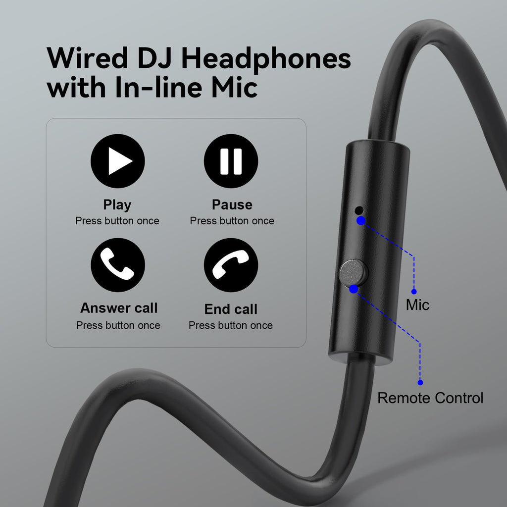 OneOdio Pro-10 Wired Over-Ear Studio Headphones – Black