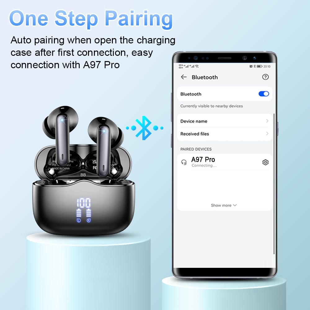 xinwld A97 Pro Wireless Earbuds – Deep Black