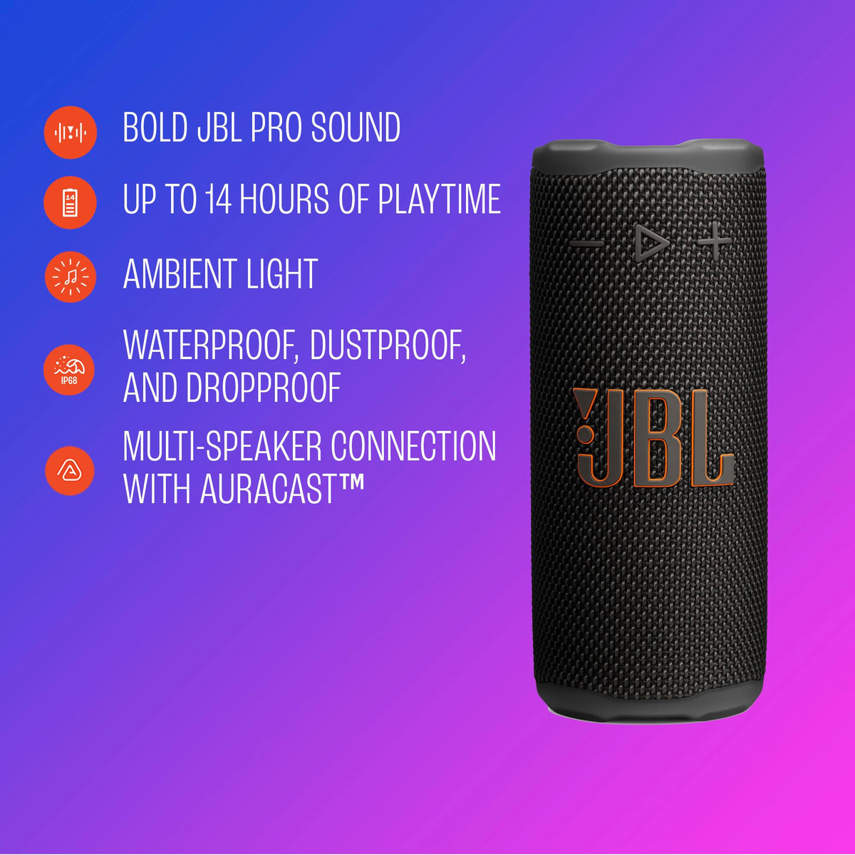 JBL Grip Portable Bluetooth Speaker – Black