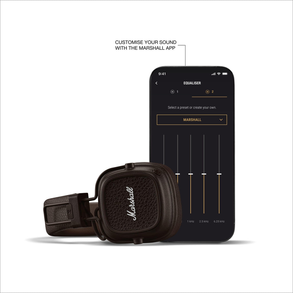 Marshall Major V Wireless On-Ear Headphones – Brown