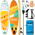 Overmont Inflatable Paddle Board 10'7" x 33" x 6", Extra Wide SUP for Adults & Beginners, 350 lb Stand Up Paddle Board with Adjustable Paddle, Pump, 3 Fins, Leash, Backpack & Repair Kit 🍁 All In One Marketplace Canada