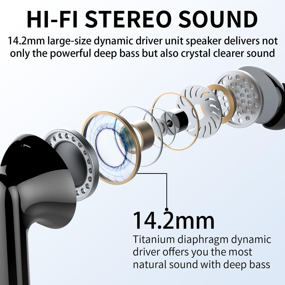 Btootos A90 Pro Wireless Earbuds with LED Display – Black