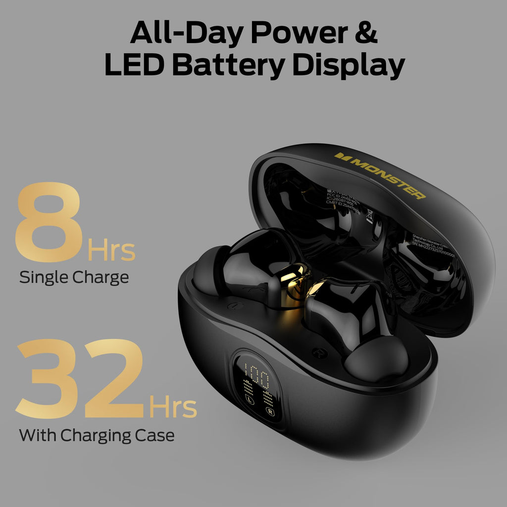 Monster N-Lite 217 Wireless Earbuds – Black