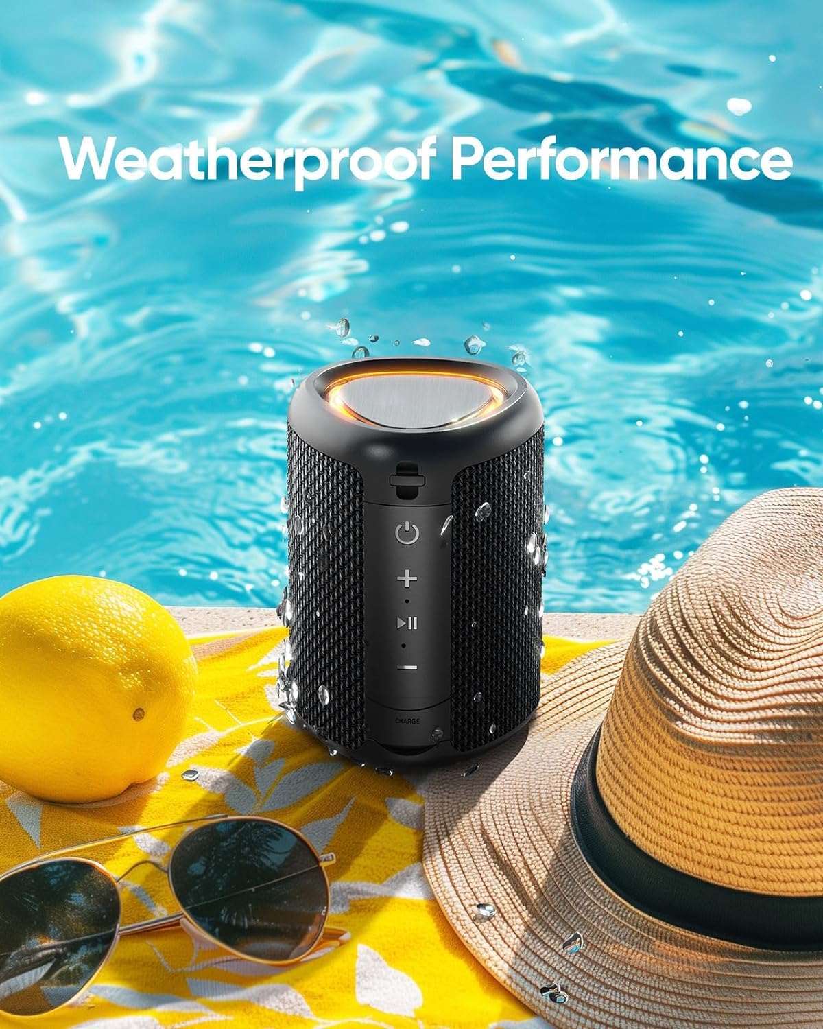 cooboom MusiCan1 Portable Bluetooth Speaker with LED Lights