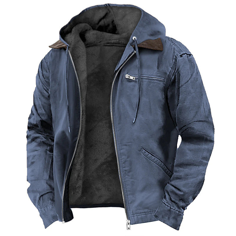 Men’s Hooded Fleece Zip-Up Jacket