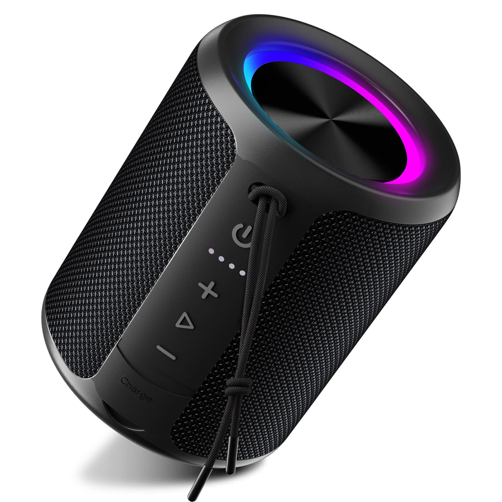 DUDGSIS X2 Portable Bluetooth Speaker with RGB Lights – Black