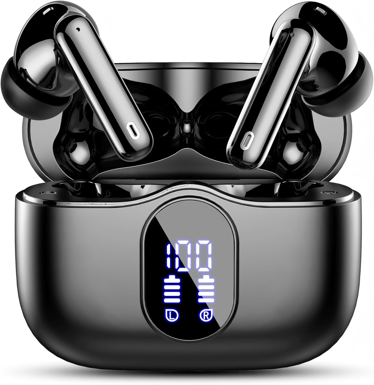 Btootos A90 Pro Wireless Earbuds with LED Display – Black