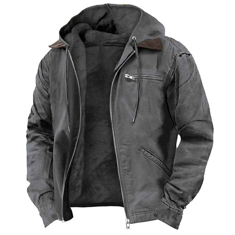 Men’s Hooded Fleece Zip-Up Jacket