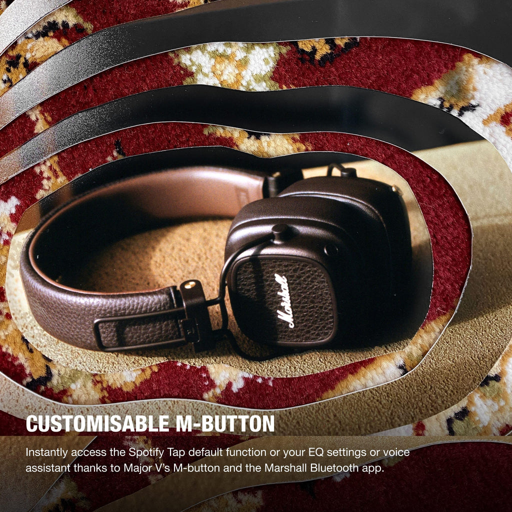 Marshall Major V Wireless On-Ear Headphones – Brown