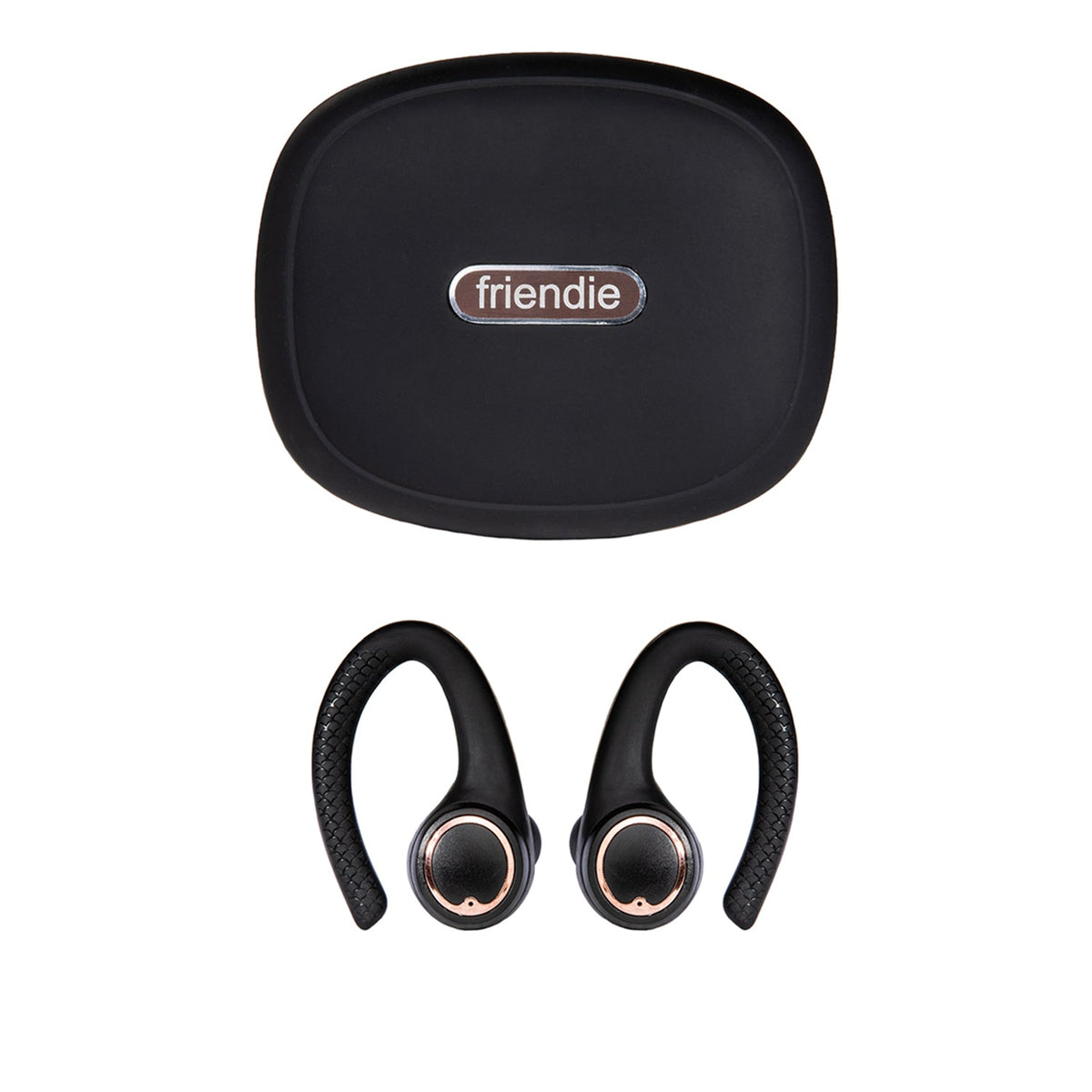 Friendie AIR Active 2.0 Wireless Sport Earbuds – Matte Black & Rose Gold