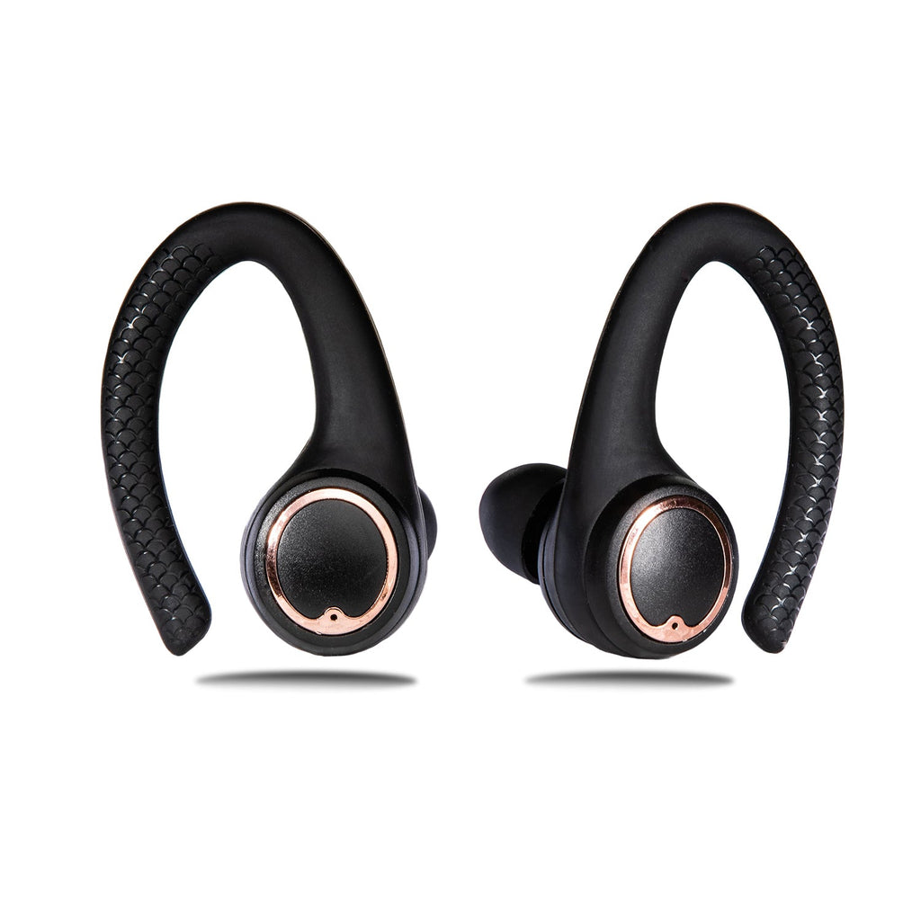 Friendie AIR Active 2.0 Wireless Sport Earbuds – Matte Black & Rose Gold
