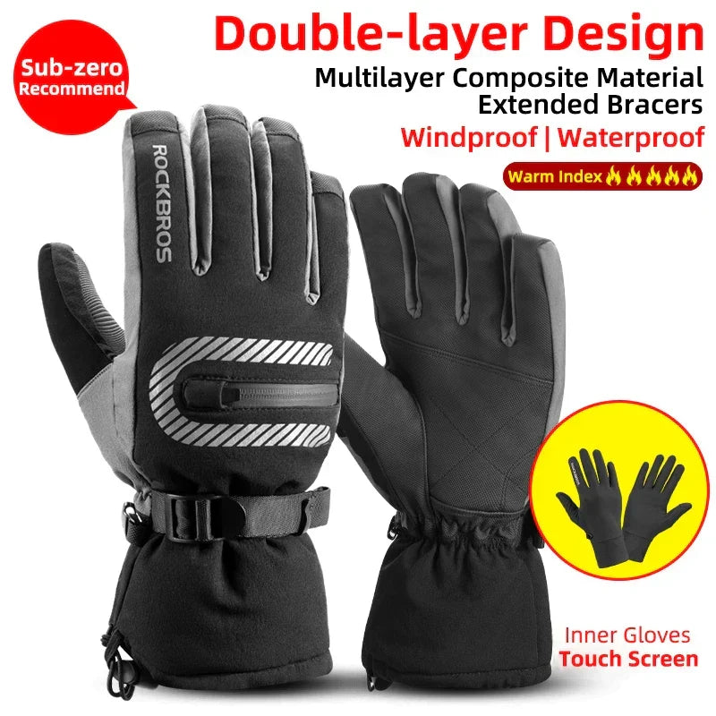 Thermal Touchscreen Ski Gloves