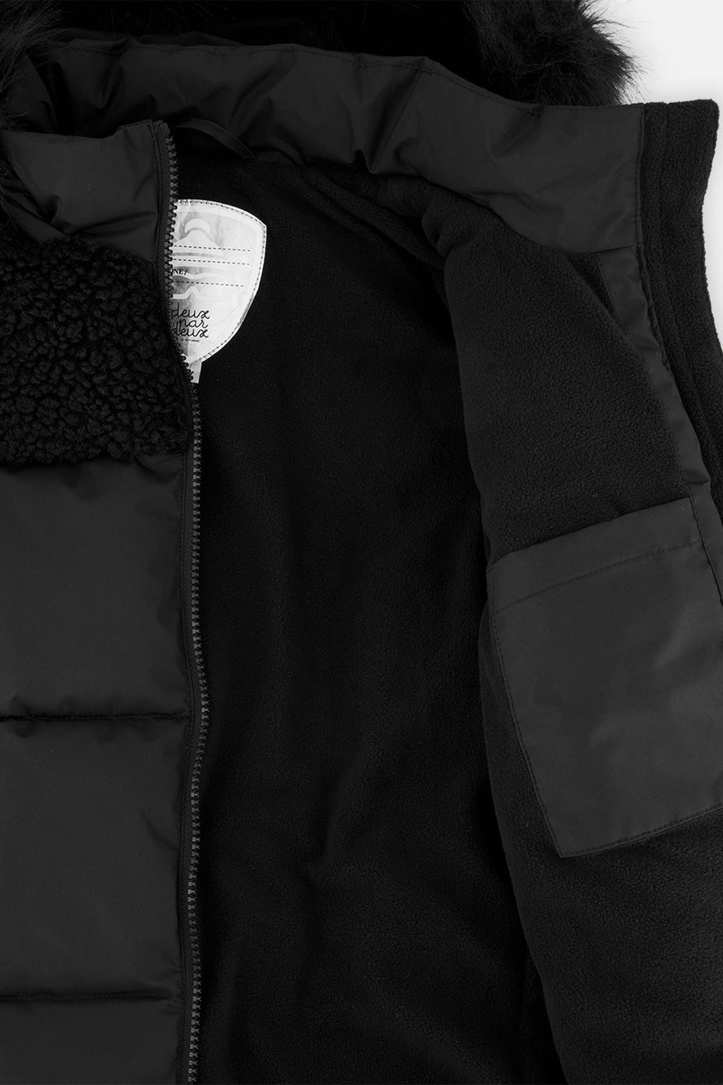 Kids’ Long Winter Puffer Coat Black