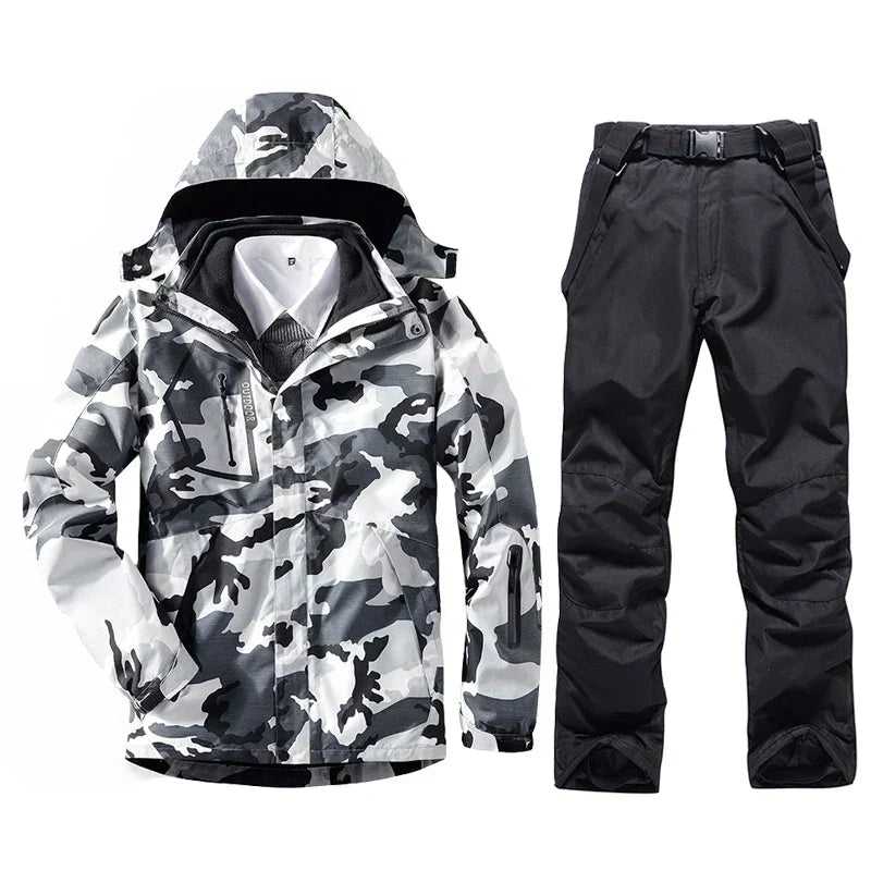 Combinaison de ski pour homme : veste de snowboard imperméable et coupe-vent