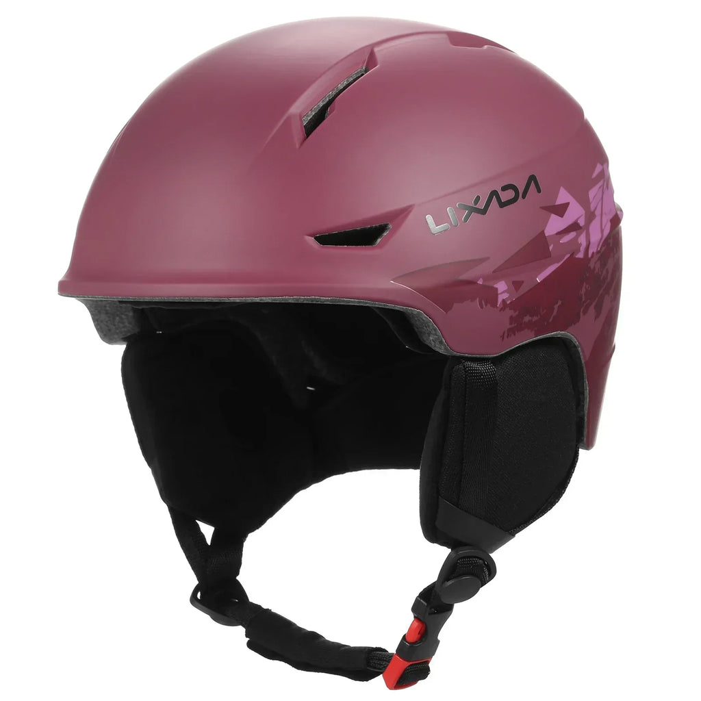 NNEOBA Snow Helmet with Detachable Earmuffs – Red