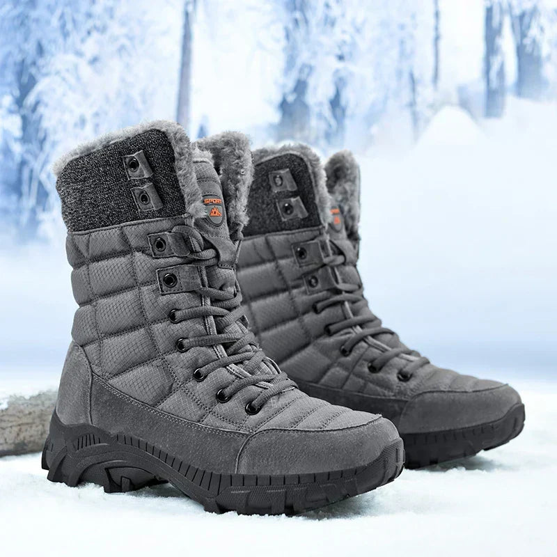 NNEOBA Men’s Plush-Lined High-Top Winter Boots