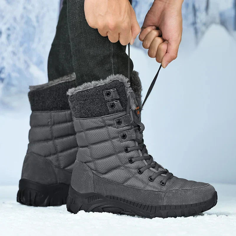 NNEOBA Men’s Plush-Lined High-Top Winter Boots