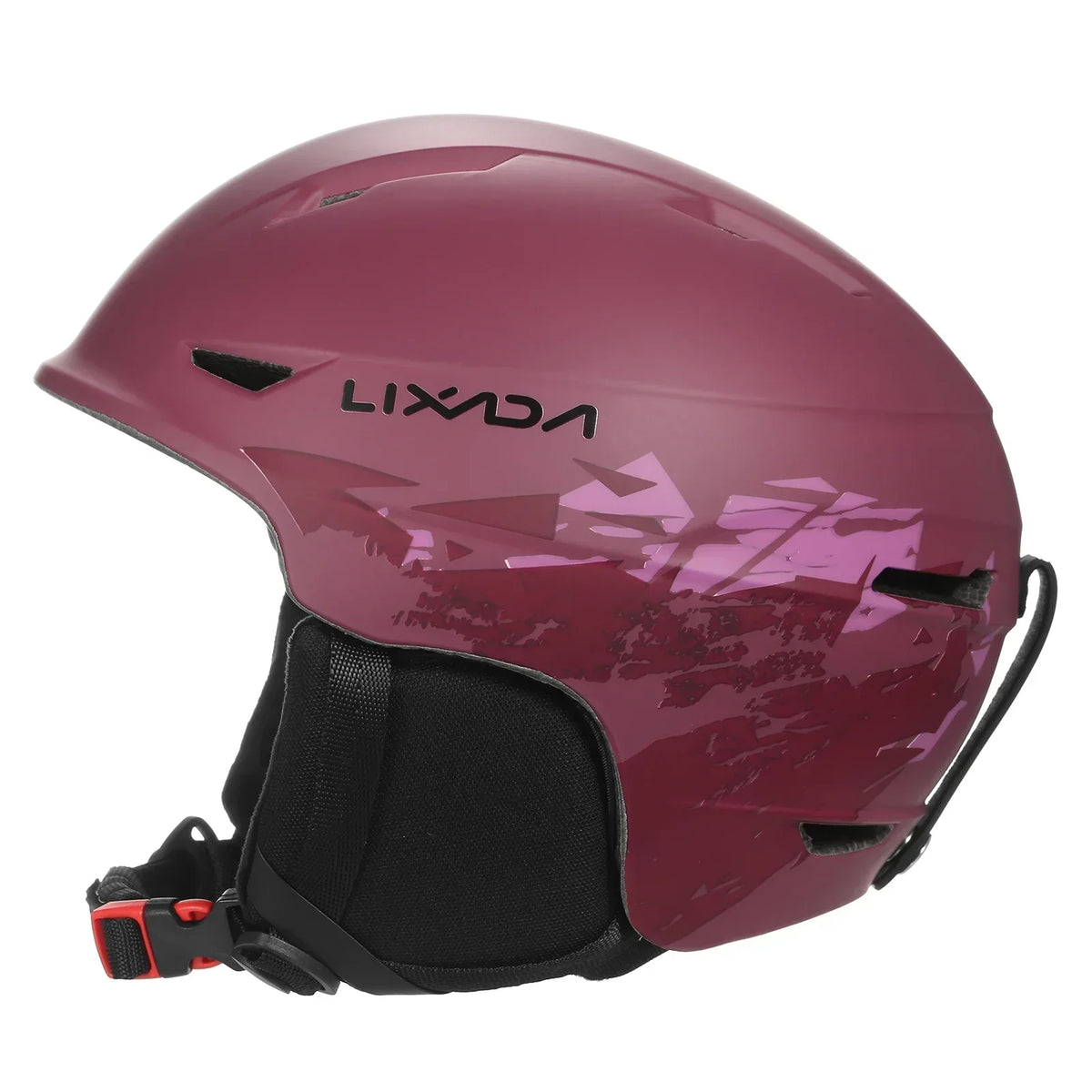 NNEOBA Snow Helmet with Detachable Earmuffs – Red