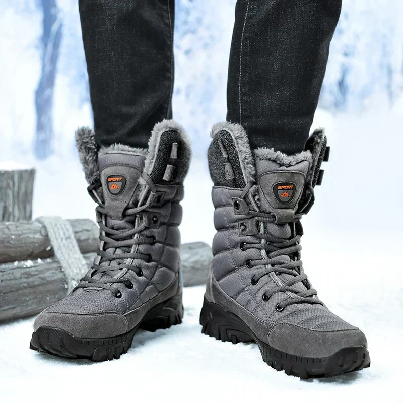 NNEOBA Men’s Plush-Lined High-Top Winter Boots