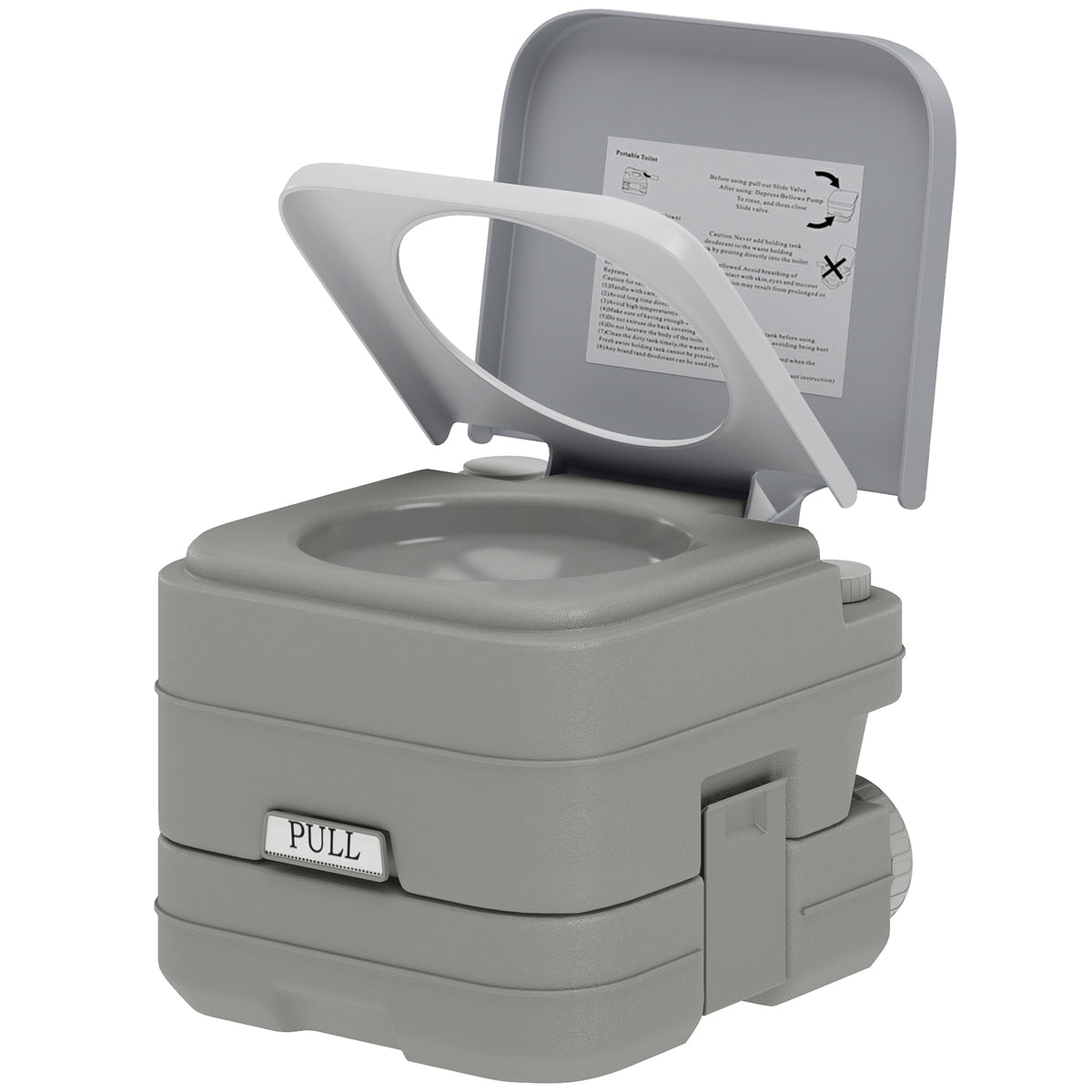 Portable Camping Toilet, Porta Potty with 2.6 Gal Waste Tank & 2.6 Gal Flush Tank, Leak-Proof and Odourless