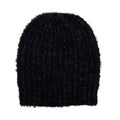 Plush Black Alpaca Beanie Hat