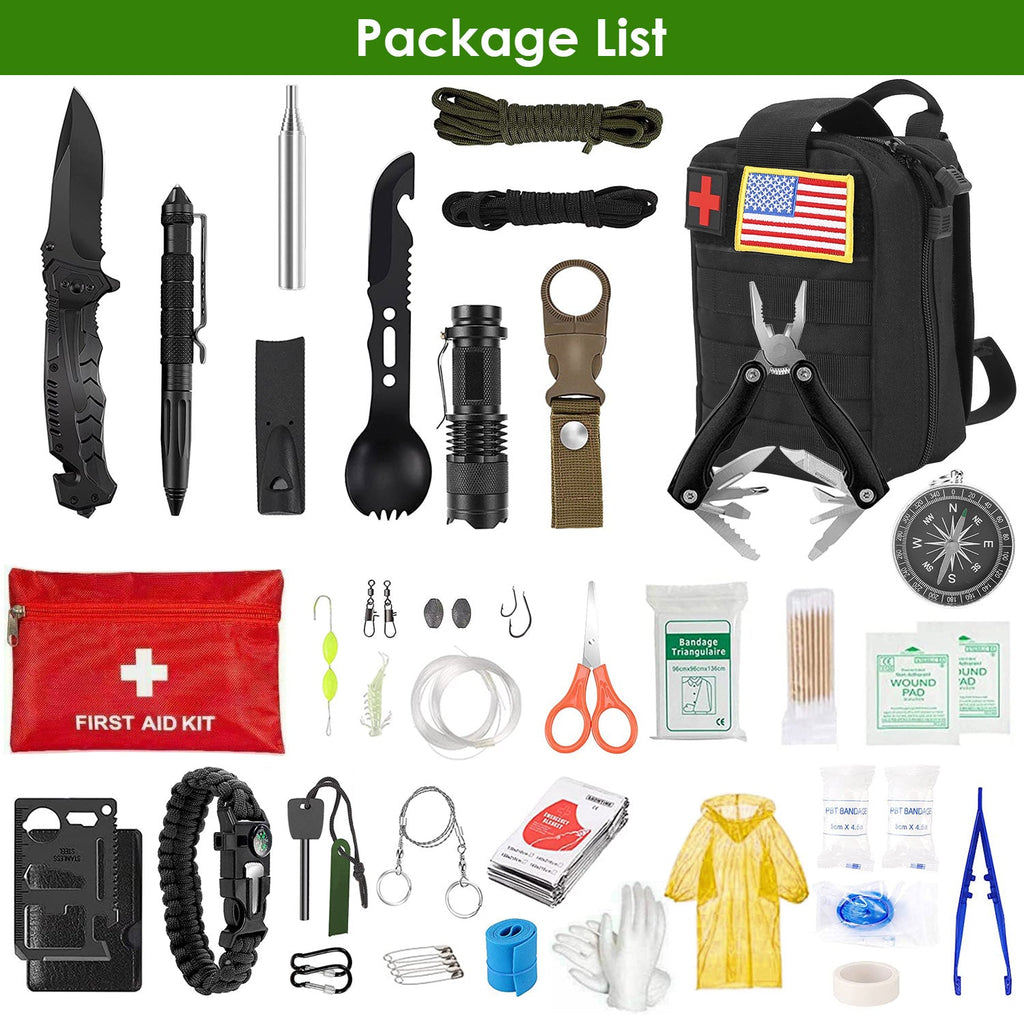 47-Piece Emergency Survival Kit with Pouch