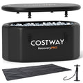 129-Gallon Oval Ice Bath with Cover & Pump – Black